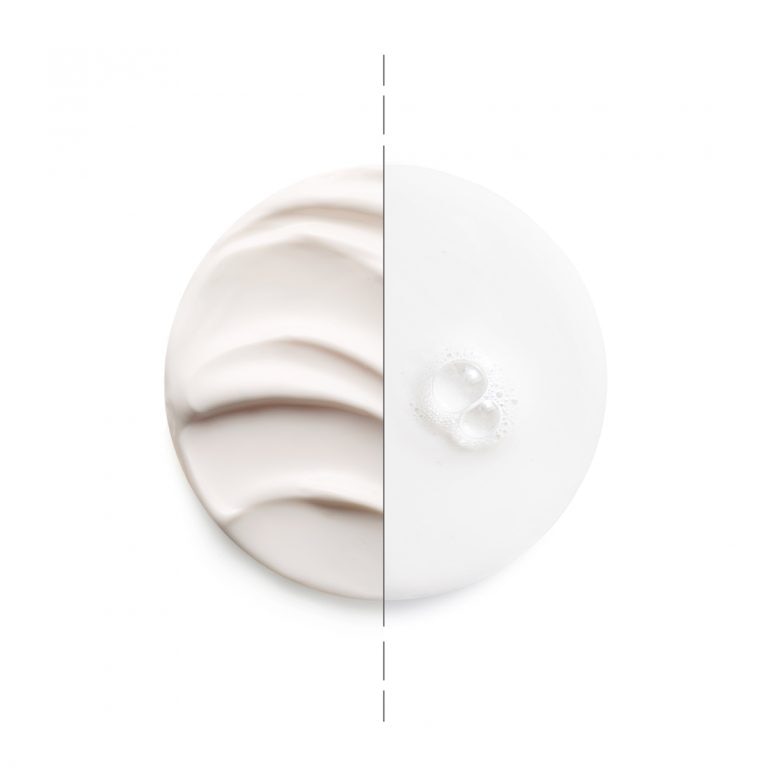 Texture swatches showing Lotion and Cream