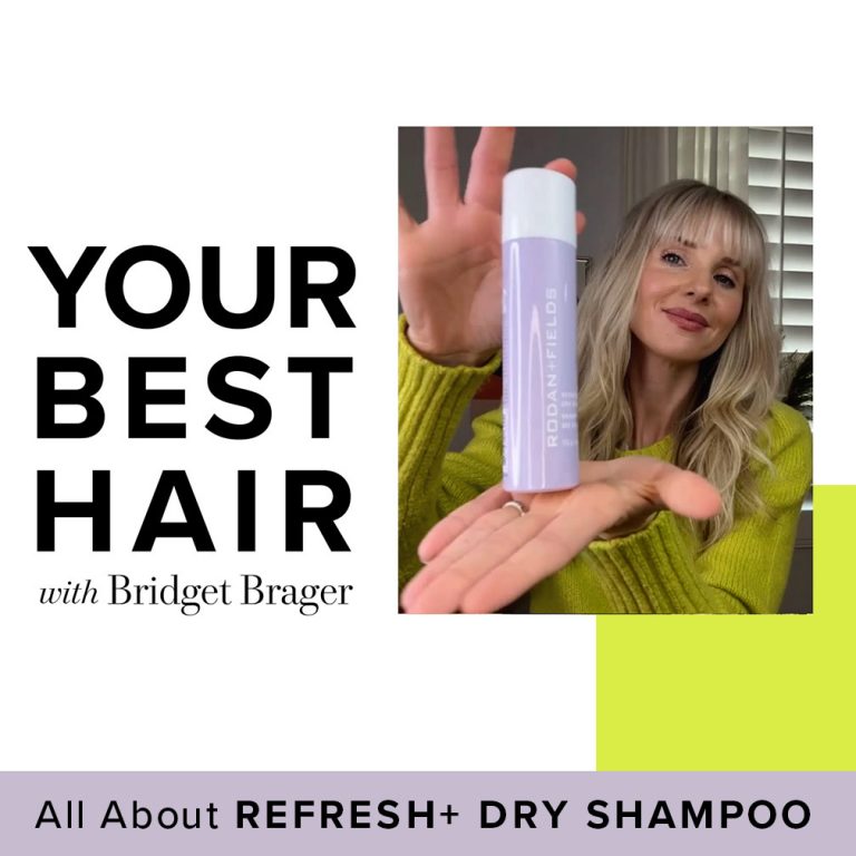 Your Best Hair with Bridget Brager - Bridget is holding up Refresh+ Dry Shampoo